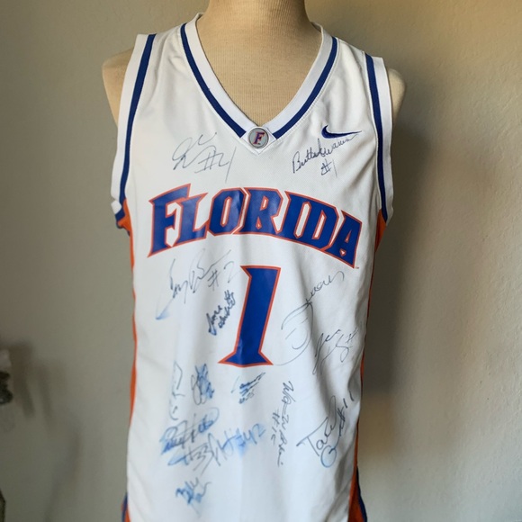 Florida Gators Other - Florida Gators White and Blue Basketball Jersey